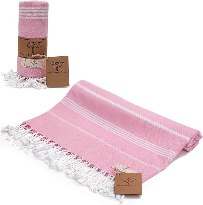 Smyrna Classical Series Original Turkish Beach Towel | Cotton, Prewashed, 37 x 71 Inches | Peshte... | Amazon (US)