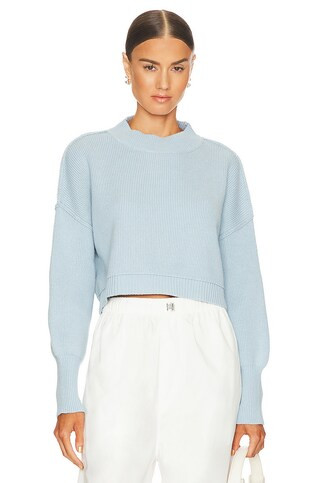 Free People Easy Street Crop Sweater in Cloud Cruise from Revolve.com | Revolve Clothing (Global)