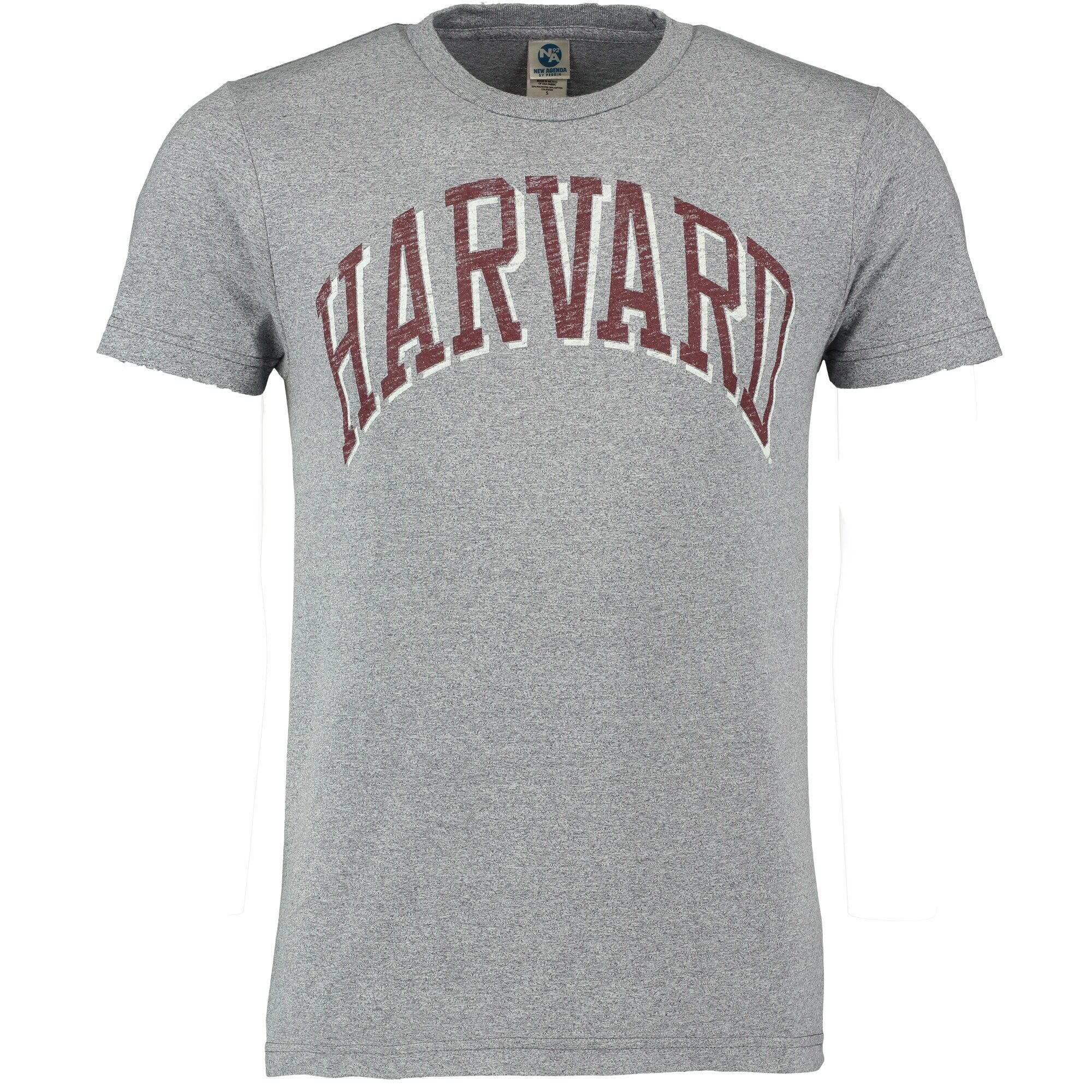 Harvard Crimson New Agenda Vintage School Name Tri-Blend T-Shirt - Gray | Fanatics.com