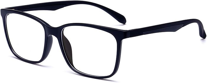 ANRRI Blue Light Blocking Glasses, Anti Eyestrain Lens Lightweight Frame Eyeglasses, Black, Men/W... | Amazon (US)