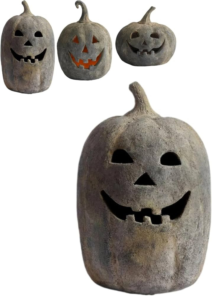 Halloween Decorations Jack o Lantern, Handmade Terracotta Pumpkin, Pottery Barn Halloween Decor, ... | Amazon (US)