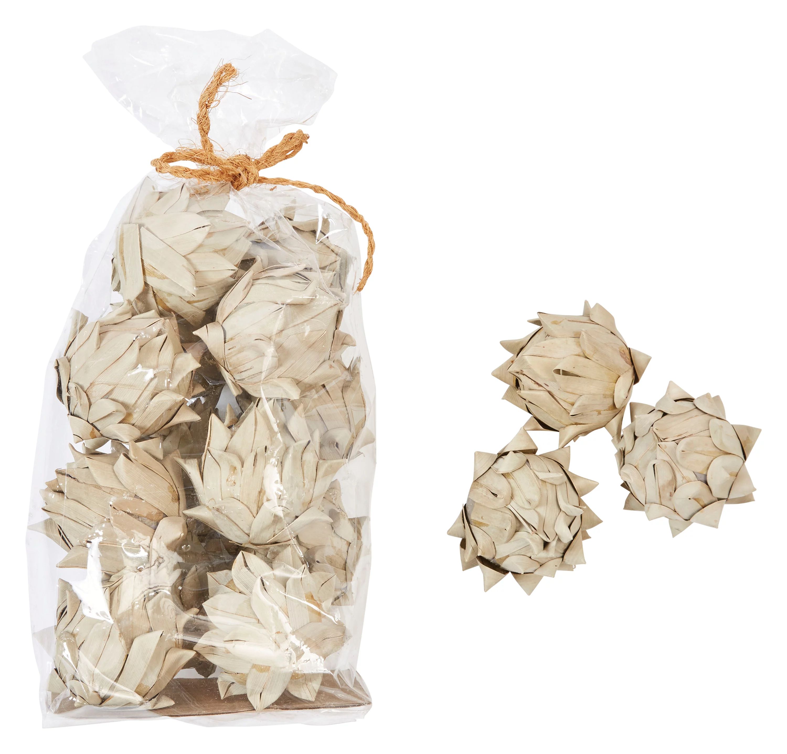 Creative Co-Op Approximately 3"H Handmade Dried Natural Palm Leaf Artichoke in Bag (Contains 13 P... | Walmart (US)