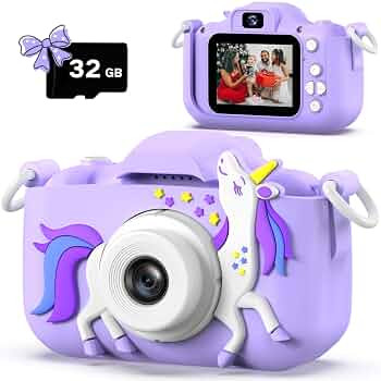 Dwfit Upgrade Selfie Kids Camera, Christmas Birthday Gifts for Boys Girls Age 3-12, HD Kids Digit... | Amazon (US)