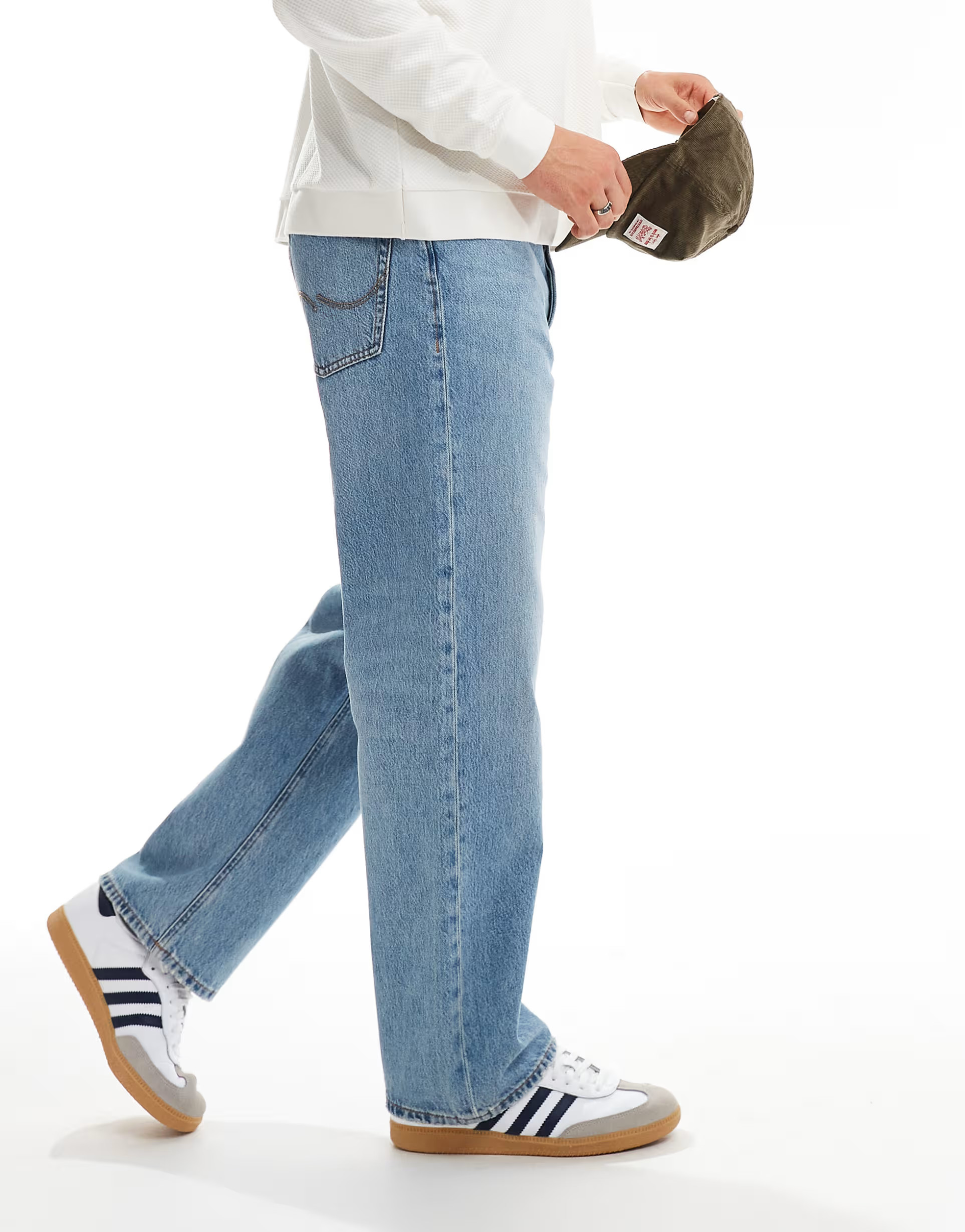 Jack & Jones Alex baggy jean in mid blue vintage wash | ASOS (Global)