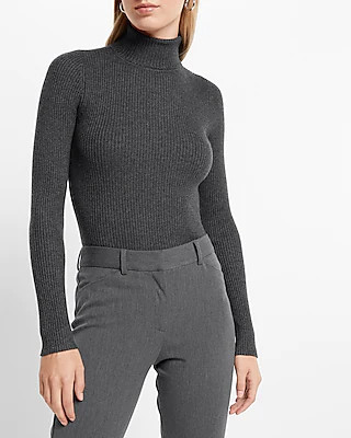 Fitted Ribbed Turtleneck Sweater | Express