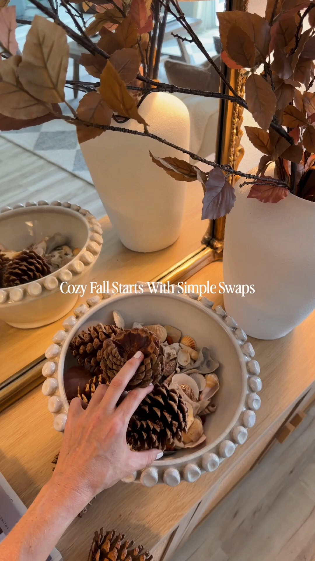 Linked what I could 🍂🤎 Pinecones and fall branches such a simple swap Bowl is from HomeSense

#LTKHome #LTKSeasonal #LTKdayinmylife