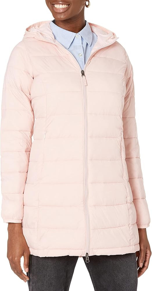 Amazon Essentials Women's Lightweight Full-Zip Water-Resistant Hooded Puffer Coat (Available in P... | Amazon (US)