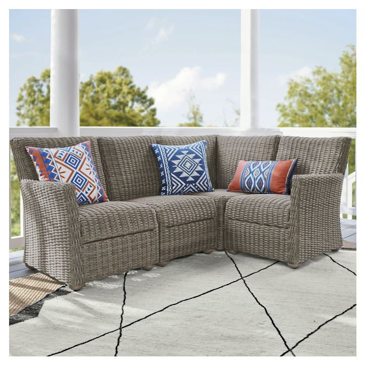 Simsbury Wicker Sectional Seating Collection | Grandin Road | Grandin Road