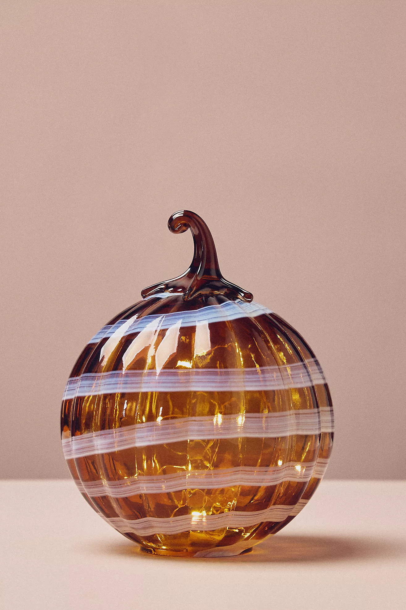 Swirl Decorative Glass Pumpkin | Anthropologie (US)