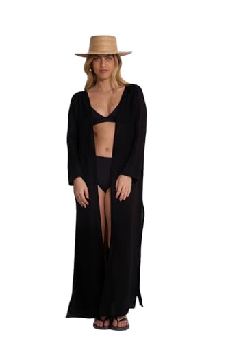 Gottex Women's Beach Life Classic Cover-Up Robe-One Size Fits Most, Long Sleeves, Midi Length with Side Slits | Amazon (US)