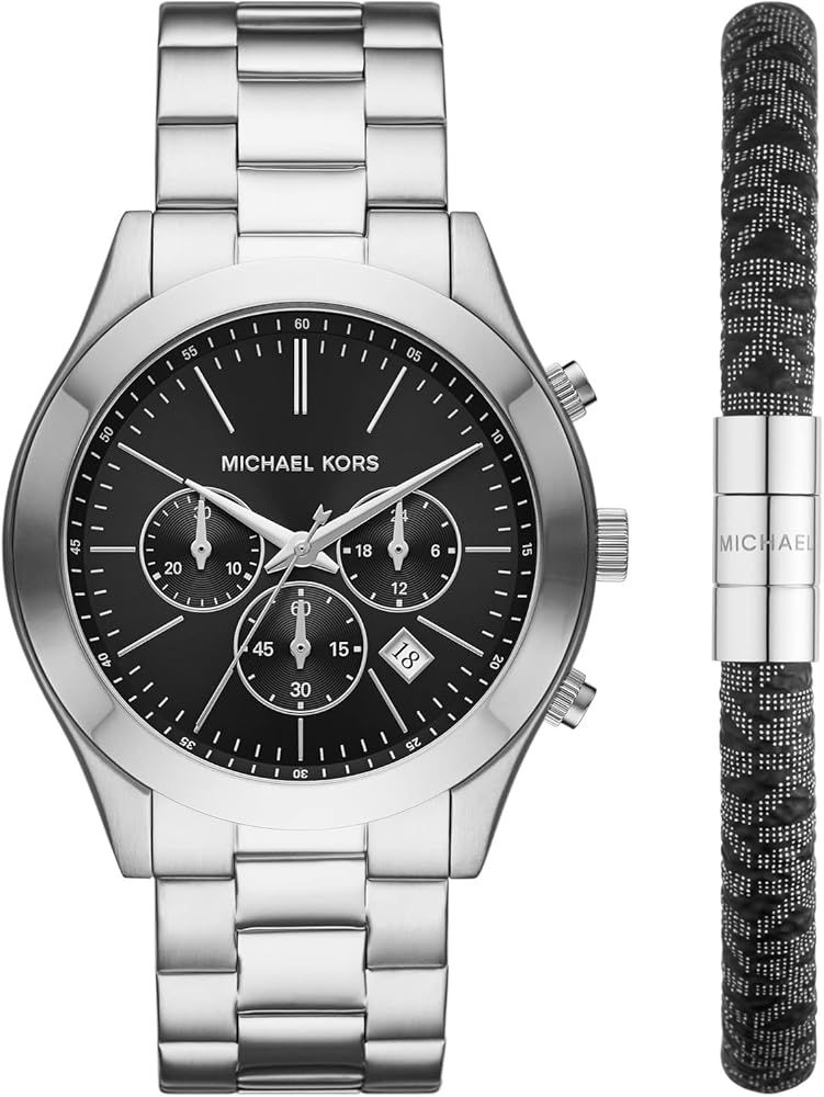 Michael Kors Oversized Slim Runway Men's Watch, Stainless Steel Watch for Men | Amazon (US)