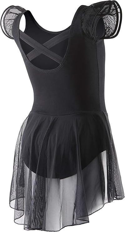 DIPUG Ballet Leotards for Girls Ballet Leotard with Skirt Toddler Dance Leotards Flutter Sleeve a... | Amazon (US)