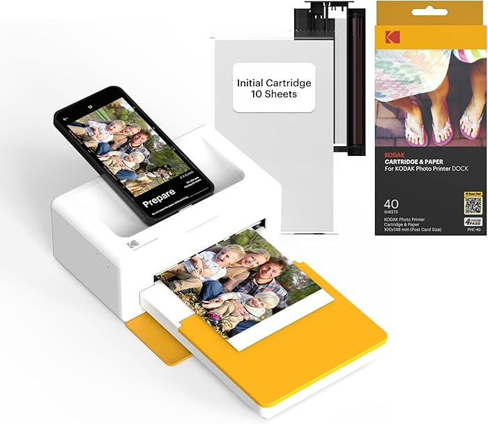 KODAK Dock Plus 4PASS Instant Photo Printer, 4x6” Portable Picture Printer, Bluetooth & Dock 2-... | Amazon (US)