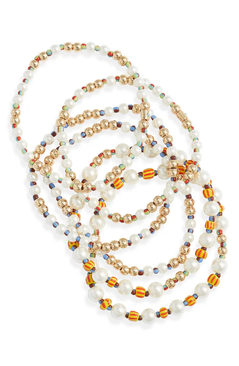 ROXANNE ASSOULIN The Bracelet Bunch Set of 6 Beaded Bracelets | Nordstrom | Nordstrom