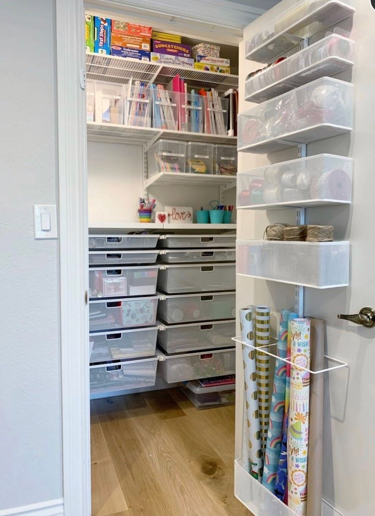 Closet door gift wrap organizers are a simple way to maximize vertical space and keep wrapping paper, ribbons, and supplies easy to see and ready to use for the holidays.

#LTKHome #LTKHoliday