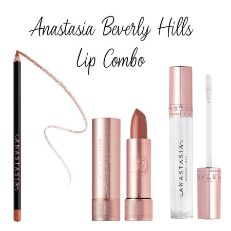 Anastasia Beverly Hills Lip Combo: 
Lip Liner in Sandstone 
Lipstick in Rose Brown
Crystal Lip Gloss in Glass 


#LTKbeauty #LTKfindsunder50
