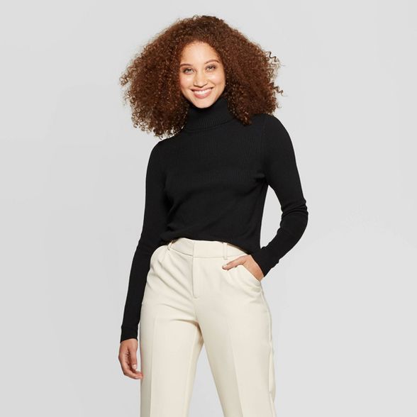 Women's Rib Turtleneck Sweater - A New Day™ | Target