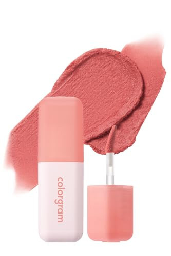 COLORGRAM NUDE BLUR TINT 16 ROMANTIC CORAL | Soft Velvet Matte Liquid Lipstick & Cheek Tint | Lightweight Blurring Tint for a Smooth & Airbrushed Finish | Long-Lasting & Non-Sticky Formula | Amazon (US)