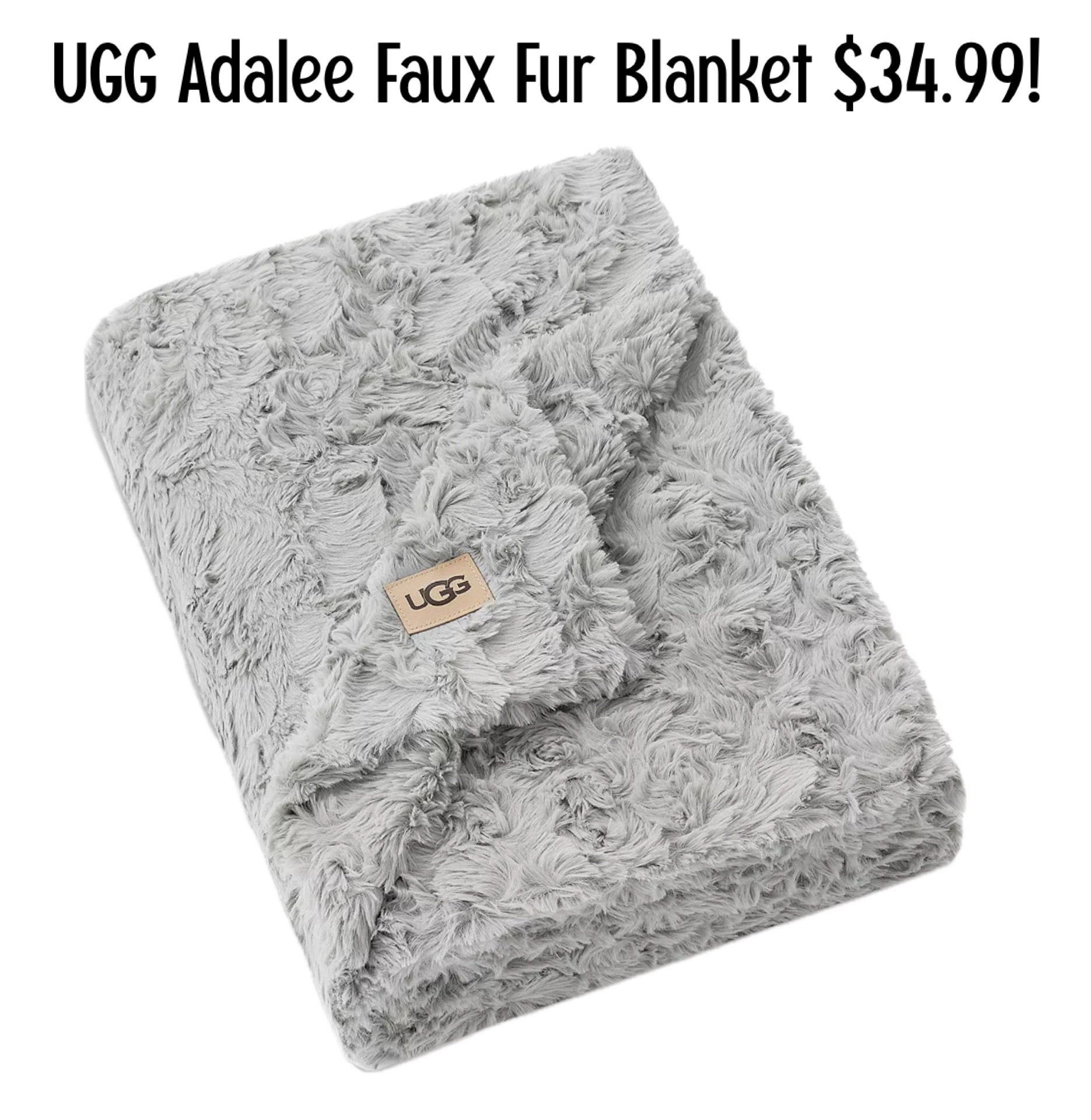 Macy’s has the UGG Adalee Faux Fur Blanket in Gray down to only $34.99 today - normally $100!! 😳 Lowest pricing I’ve seen on this anywhere all year, and it ships free!! Will arrive before Christmas also if you order today 🩶

#LTKSaleAlert #LTKFindsUnder50 #LTKGiftGuide