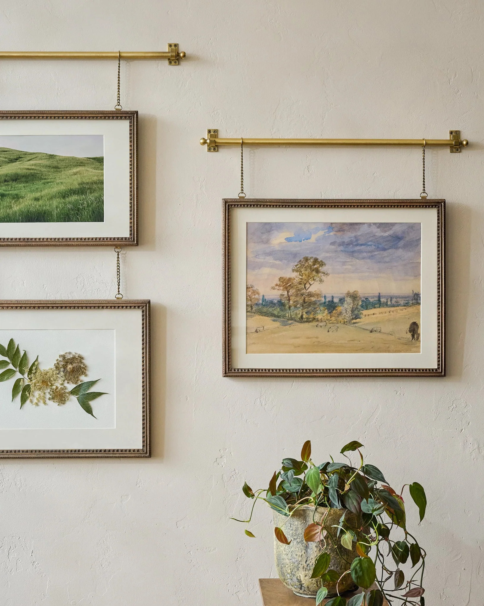 Colleen Wood and Brass Rail Picture Frame | Magnolia
