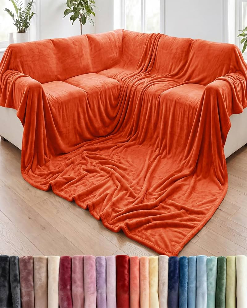 Ultra Soft Fleece Blanket Oversized King Size - Flannel Fleece Luxury Blanket - Lightweight for C... | Amazon (US)
