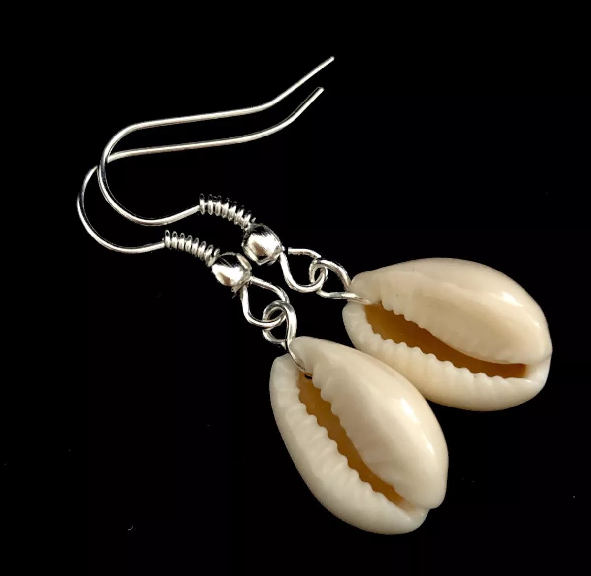 Sea Shell Beach Cowrie Shell Silver Plated Drop Dangle Earrings Uk Seller  | eBay | eBay UK