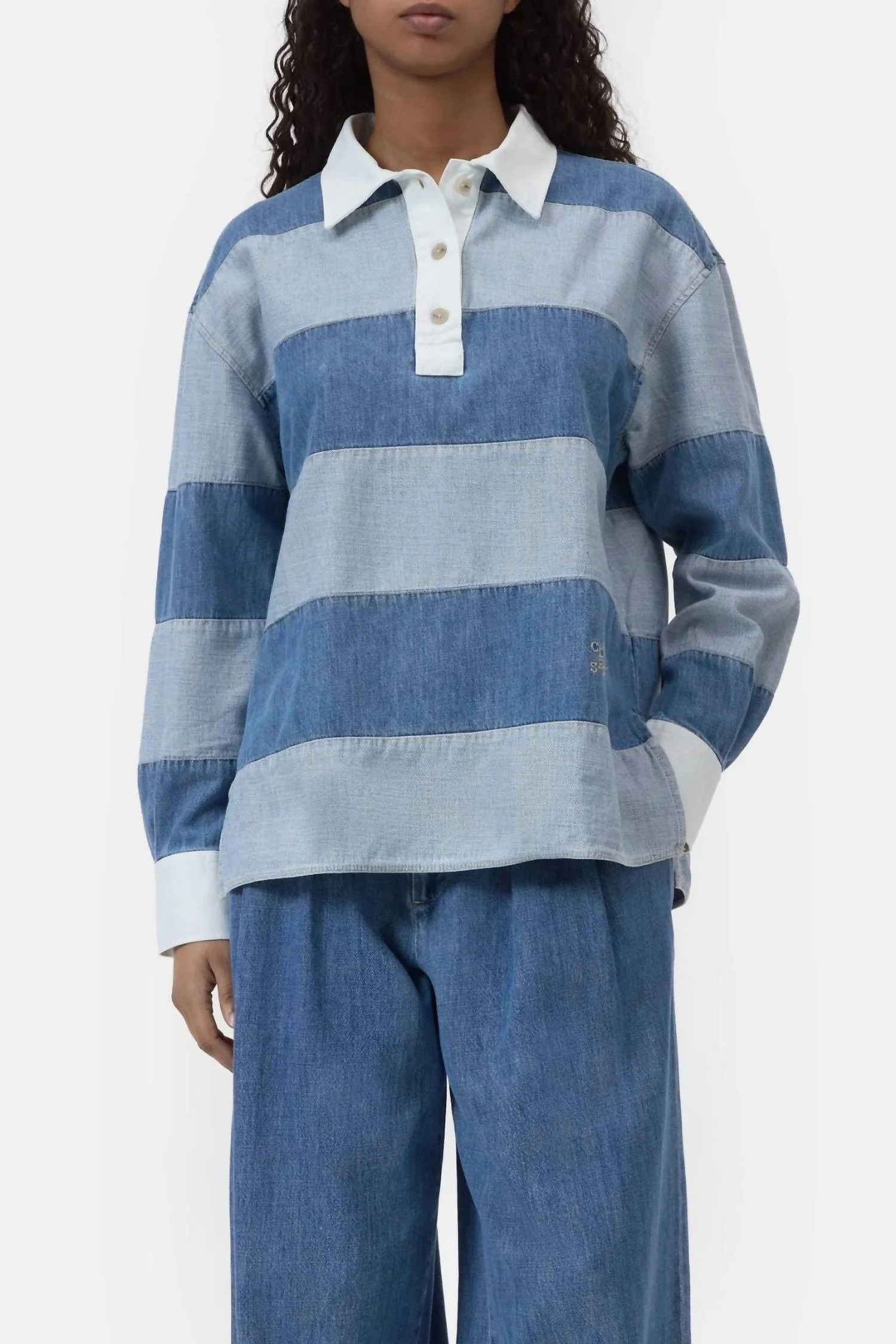 Rugby Shirt In Light Blue | Shop Simon