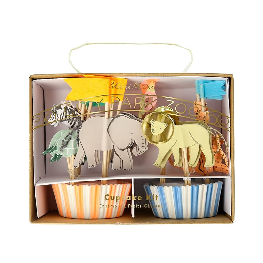 Meri Meri Safari Animals Cupcake Kit | Amazon (US)