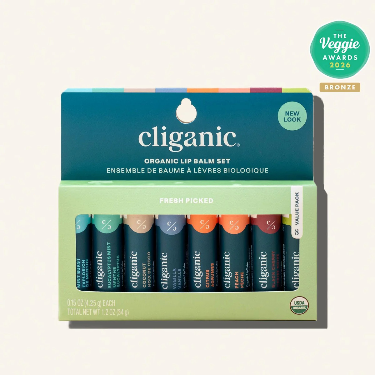 Organic Lip Balm Set - Fresh Picked | Cliganic