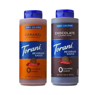 Torani Zero Calorie Beverage Sauce Bundle – Caramel & Chocolate (12.8 fl oz each) (Pack of 2) | Target