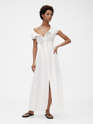 GapStudio Poplin Maxi Shirtdress | Gap (US)