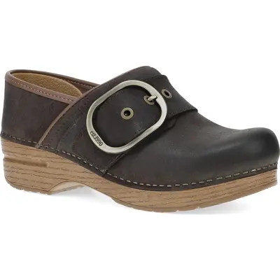 Dansko Pearson Buckle Strap Clog in Tan Tumbled at Nordstrom, Size 8.5-9Us | Nordstrom