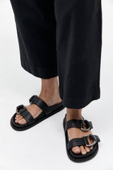 Ring Detail Slide - Black | St. Agni