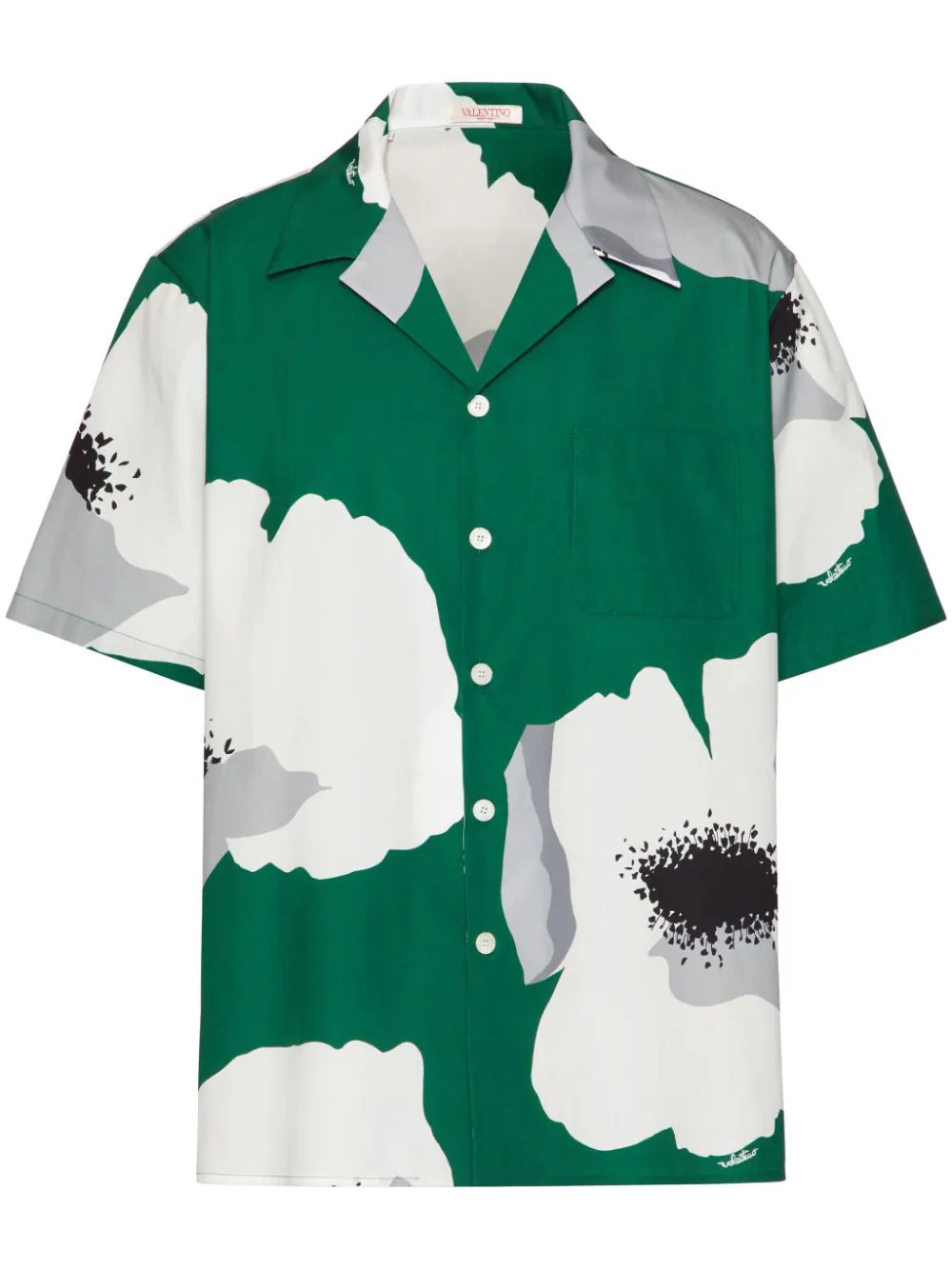Flower Portrait-print bowling shirt | Farfetch Global