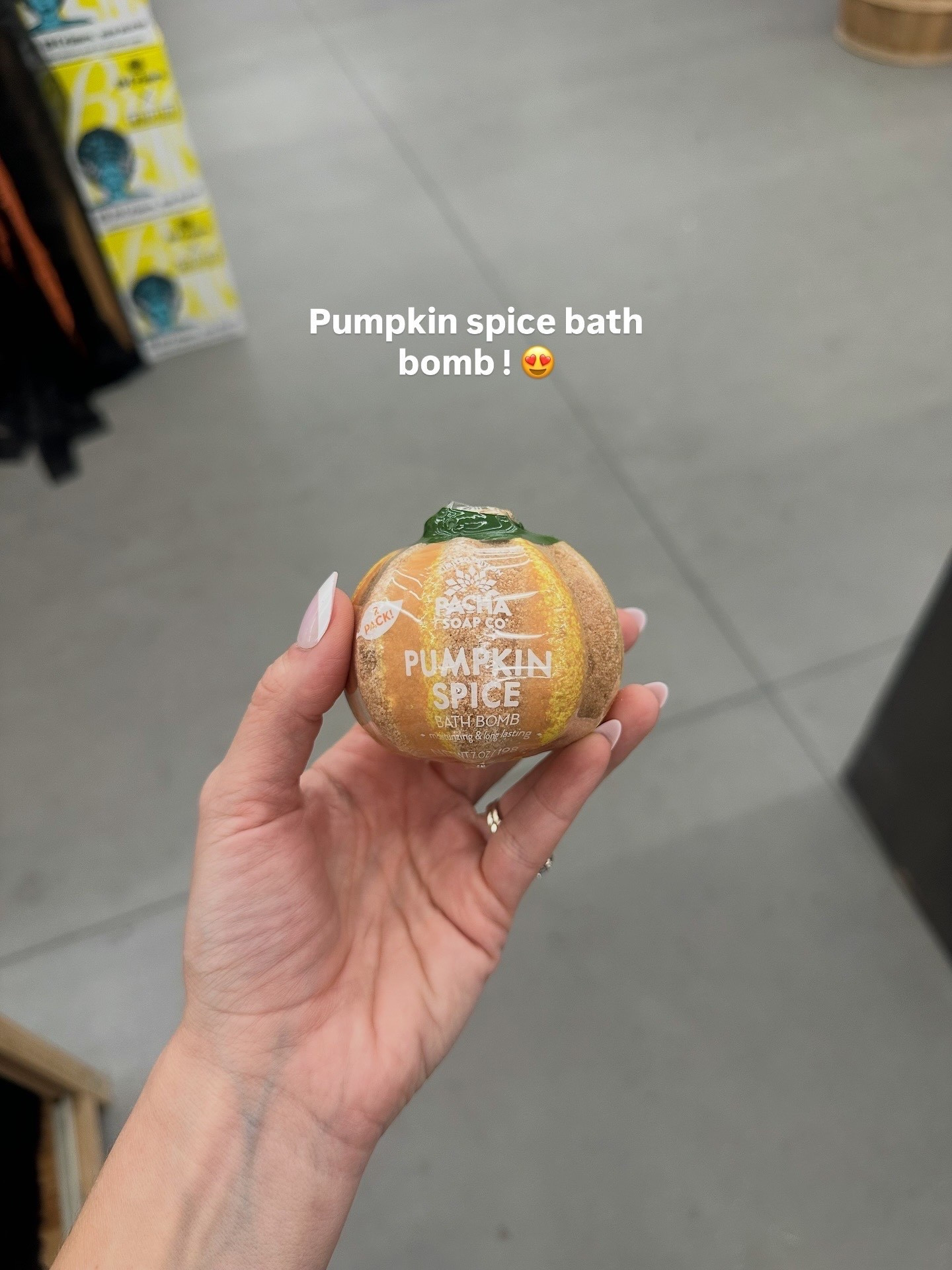 Pumpkin spice bath bomb 

#LTKFindsUnder50 #LTKBeauty #LTKSeasonal