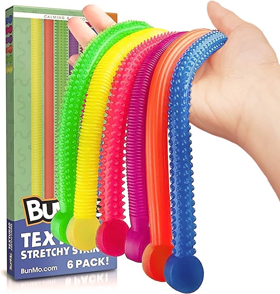 BUNMO Textured Stretchy Strings 6pk | Calming & Textured Autism Sensory Toys | Monkey Stretch Noo... | Amazon (US)