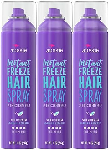 Aussie, Hairspray, with Jojoba & Sea Kelp, Strong Hold, 10 fl oz, Triple Pack | Amazon (US)