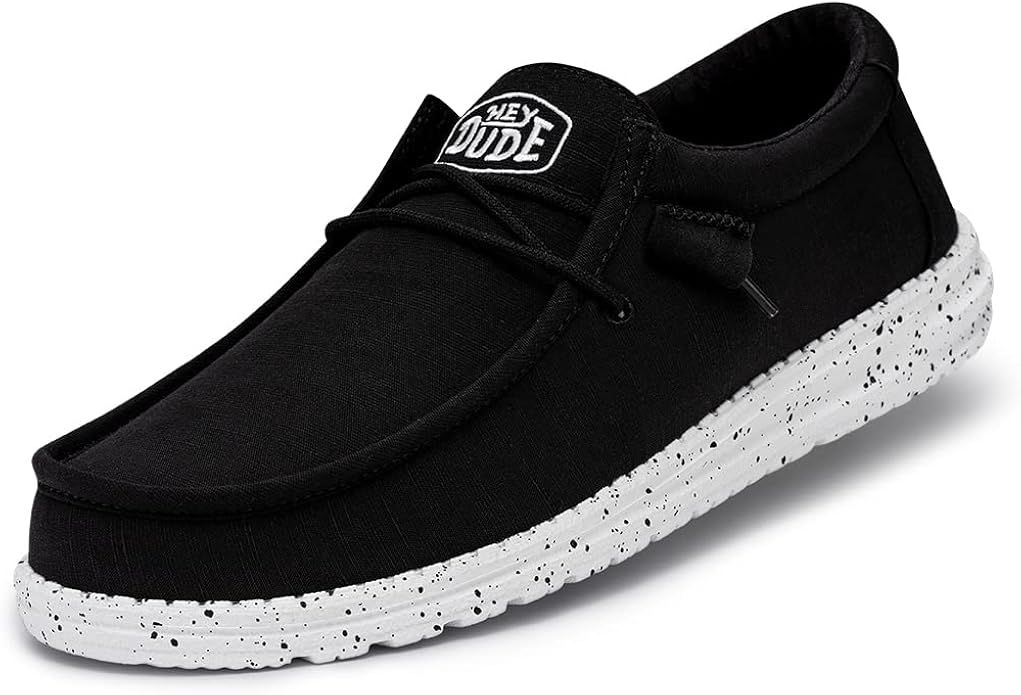 Hey Dude Men's Wally Slub Moc Toe Shoes | Amazon (US)