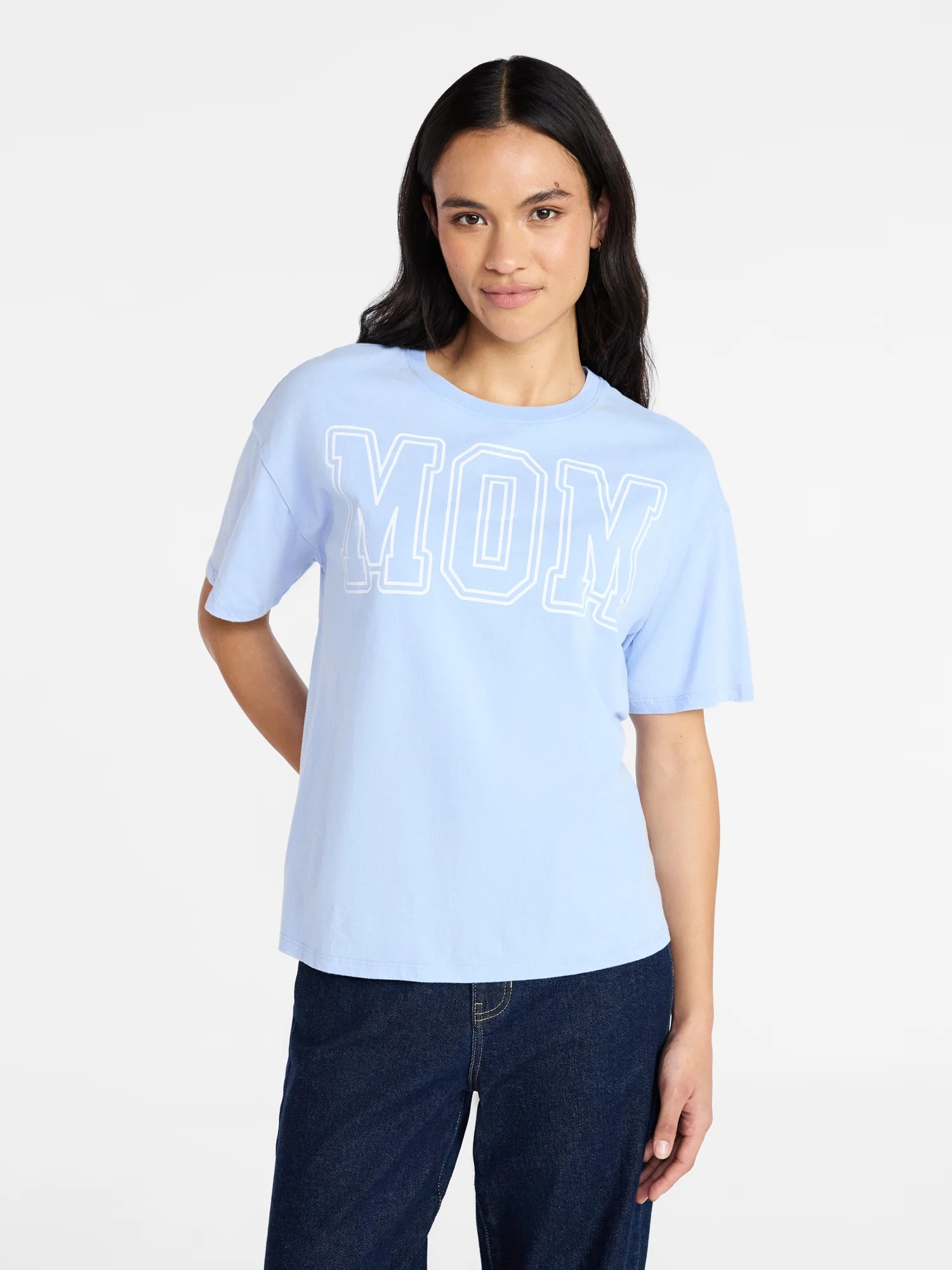 Mother’s Day Women’s College Mom Cotton Graphic Tee from Way to Celebrate, Sizes S-XXXL | Walmart (US)