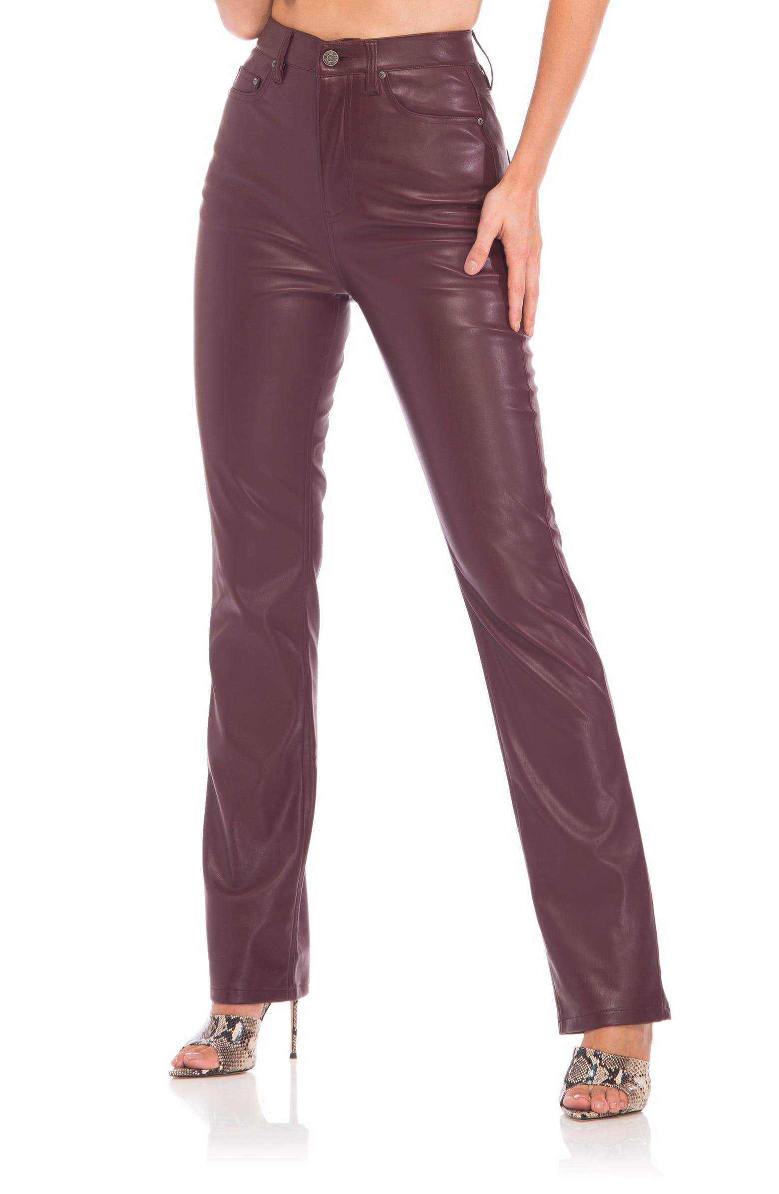 Heston Faux Leather Straight Leg Pants | Nordstrom | Nordstrom