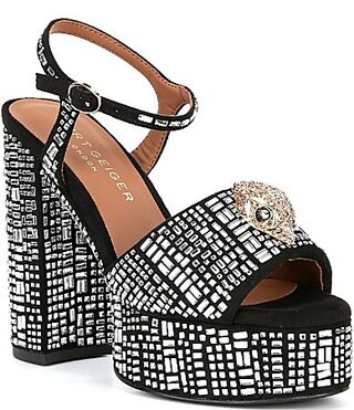 Kurt Geiger London Kensington Jewel Suede Platform Sandals - 40(9) | Dillard's