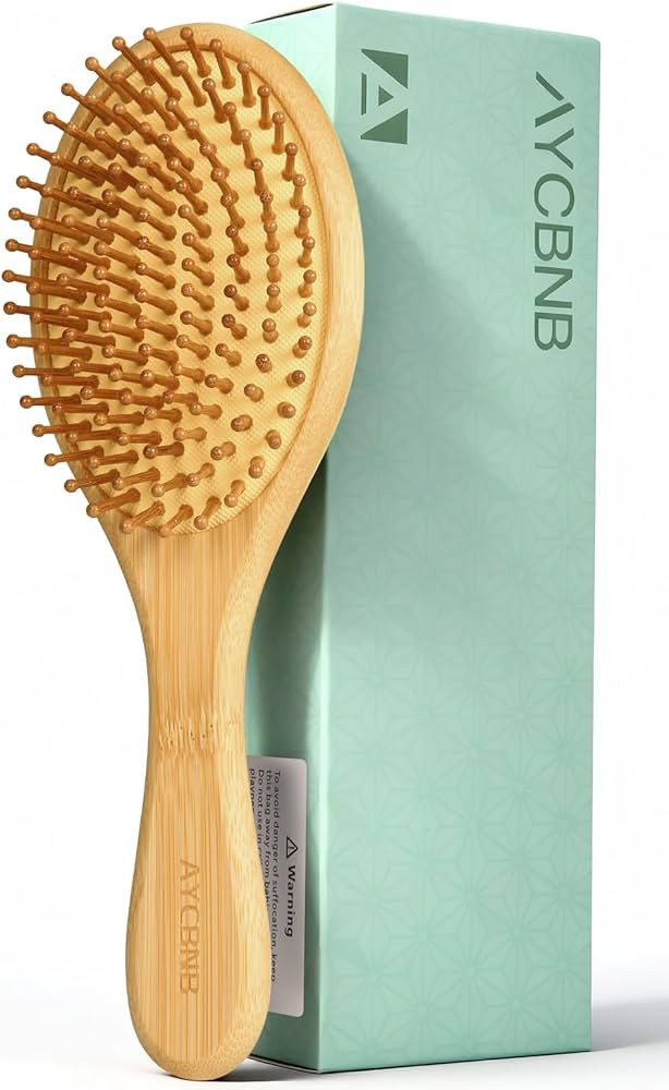 AYCBNB Bamboo Hair Brush for Hair Growth, Detangler Hairbrush with Natural Bamboo Bristles, Woode... | Amazon (US)