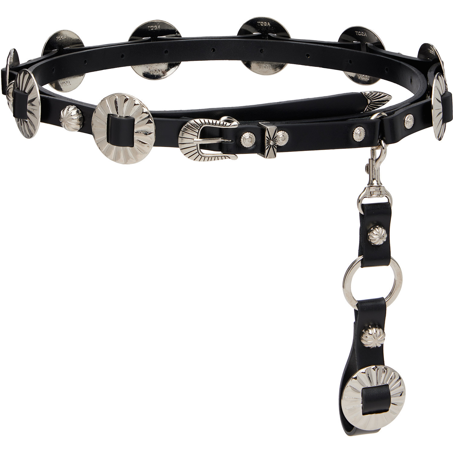 Toga Pulla Black Studded Narrow Belt | SSENSE