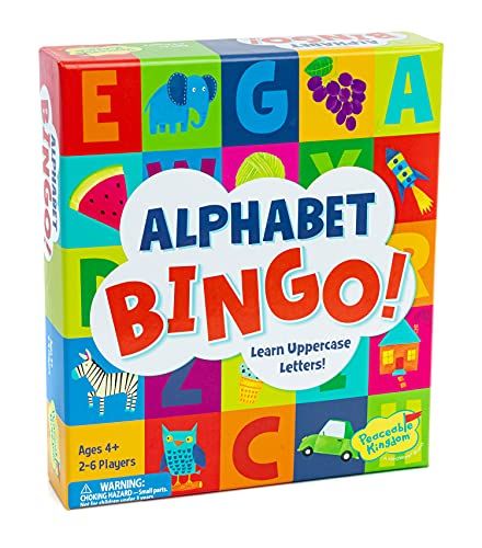 Peaceable Kingdom Alphabet Bingo! Letter Learning Board Game for Kids | Amazon (US)