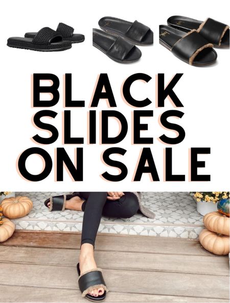 SALE ALERT! The cutest black slides for winter and spring when it’s not cold enough for boots, but not summery enough for sandals! 

#blackslides

#LTKsalealert #LTKSeasonal #LTKCyberWeek