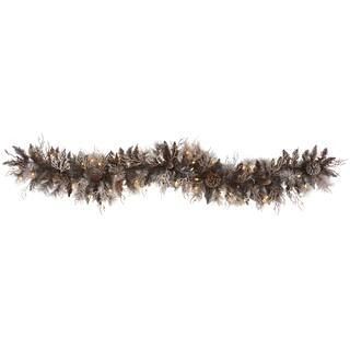 6ft. LED Flocked Pine & Pinecone Christmas Garland | Michaels Stores