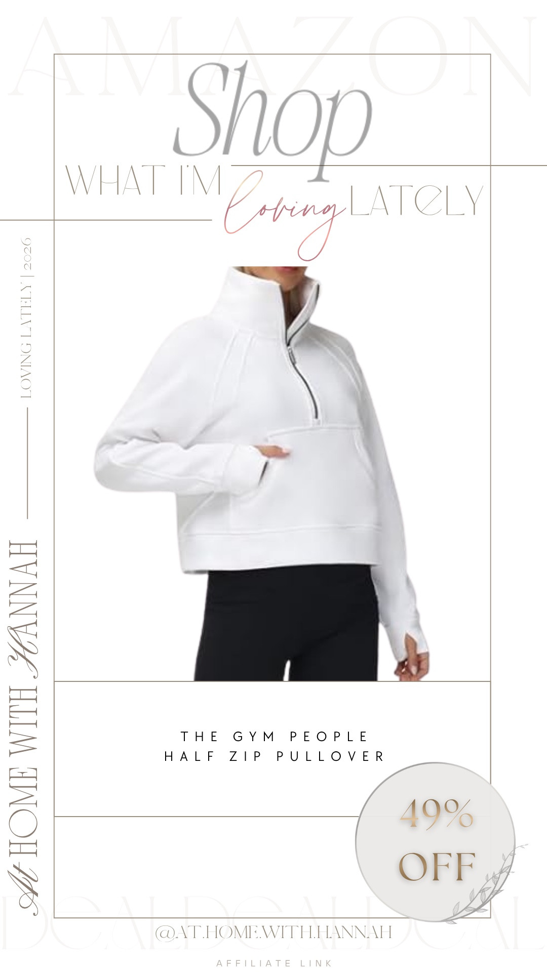 DEAL FIND ✨

Just bought this cropped hoodie because how can you not with this price!

A good half zip is always one of my favorite athleisure staples, and this one is such a good find. It’s perfect for layering over workout sets, leggings, or everyday casual outfits, and I love that it has that clean sporty look while still being really easy to wear.

if you’re shopping for:
half zip pullover women, athletic pullover, workout layer, white half zip sweatshirt, amazon activewear, sporty layering top, gym outfit staple



••
the gym people half zip pullover • women’s half zip sweatshirt • athletic pullover women • sporty layer • white half zip pullover • amazon activewear deal • gym outfit layer • athleisure sweatshirt • casual sporty basic • lightweight workout layer • half zip top women • sale activewear find
#halfzip #athleisurelook #activeweardeal #sportystyle #casuallayers
#ltkfinds #ltksale

#LTKActive #LTKActive #LTKSaleAlert #LTKootd