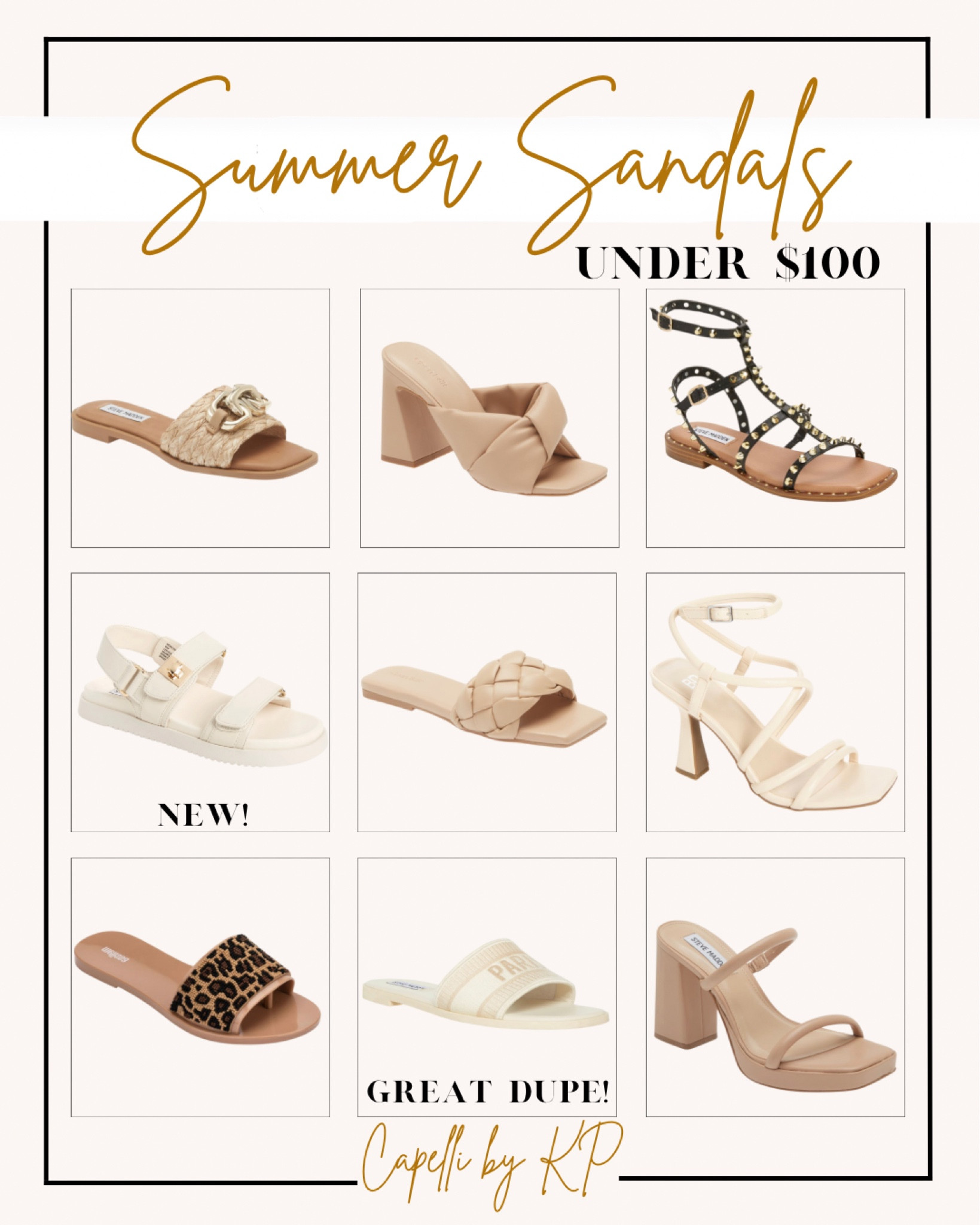 Summer Sandals 
Under $100 


#LTKunder100 #LTKshoecrush #LTKFind