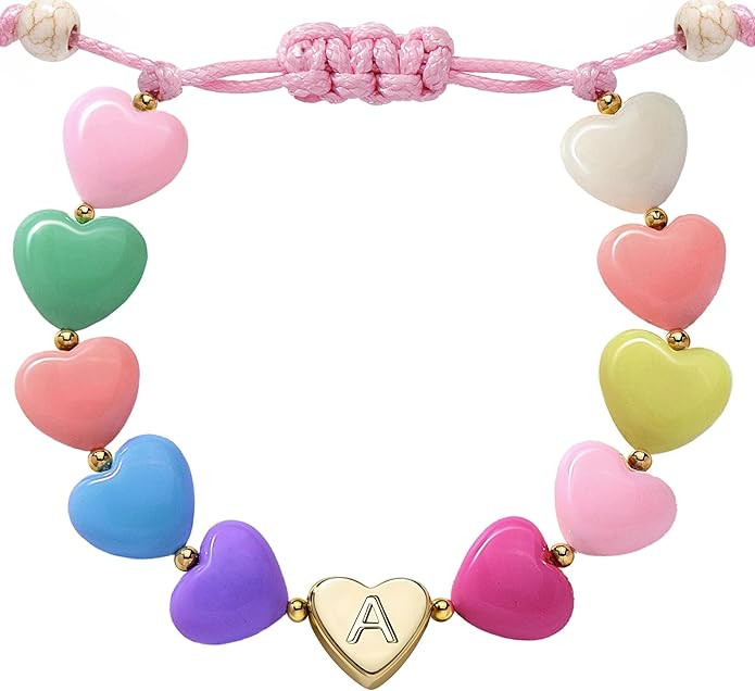 Easter Basket Stuffers for Teen Girls Kids Women, Initial Heart Bracelets for Little Girls Bulk, ... | Amazon (US)