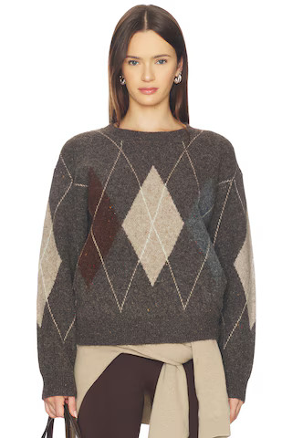 ASTR the Label Terri Sweater in Grey, Brown & Argyle from Revolve.com | Revolve Clothing (Global)